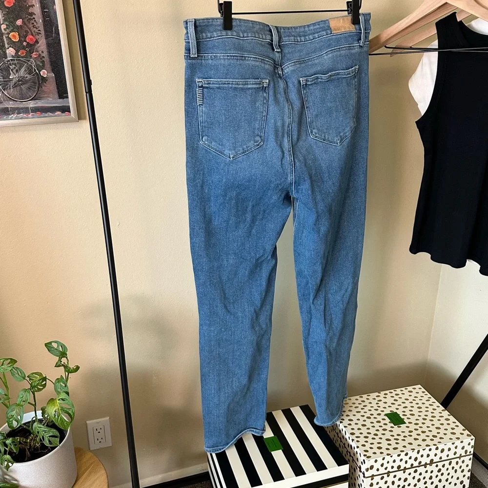 PAIGE Denim Stella Straight Jeans Distressed Size 33 - Picture 3 of 14